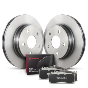 Ford Escape Disc Brake Kit - Front - Brembo OE - UV Coated OE Equivalent Rotors + Prime Ceramic Pads - `19-`27
